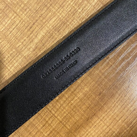 Monogram Black Leather Belt - Picture 4 of 6